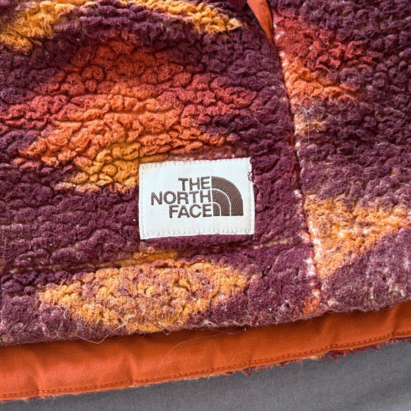 The North Face quarter Zip Up Sweater - Orange and Brown - Picture 2 of 4